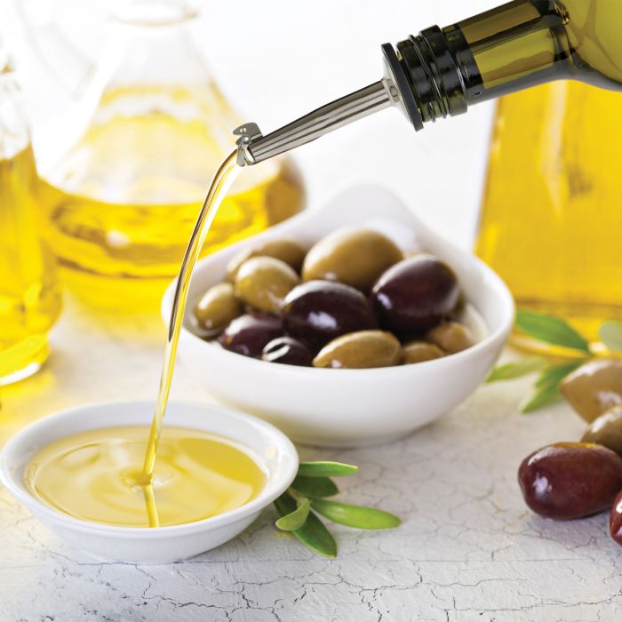 Green 17oz Olive Oil Bottle with Pourer