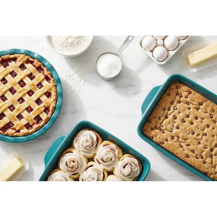 Turquoise 8" Ceramic Round Pie Plate