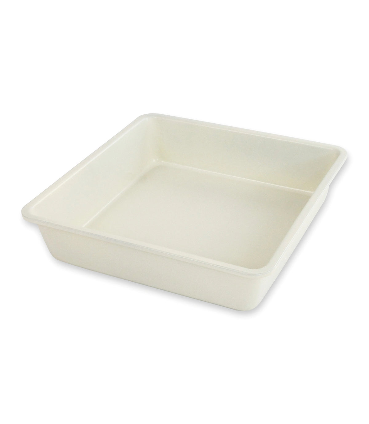 8" Square Cake Pan Vanilla Ceramic