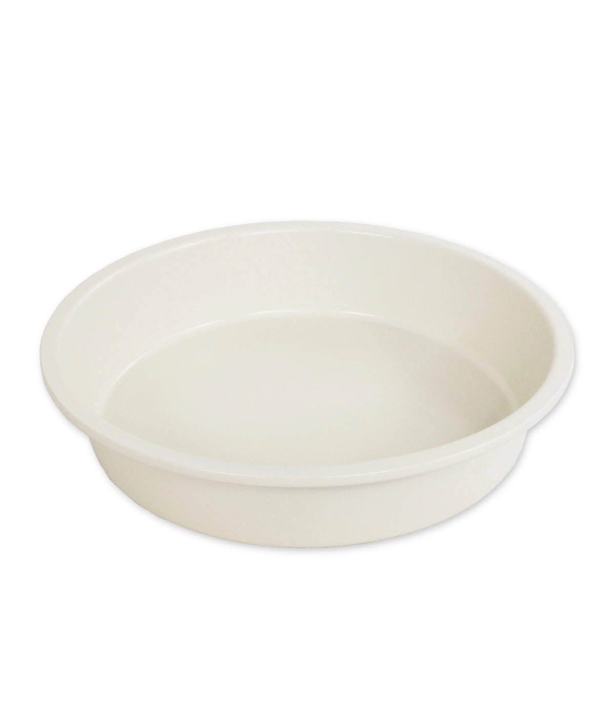 9" Round Cake Pan Vanilla Ceramic