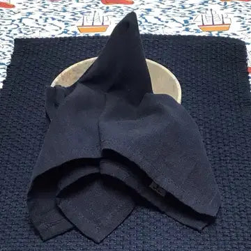 Navy Solid Woven Homespun Napkin