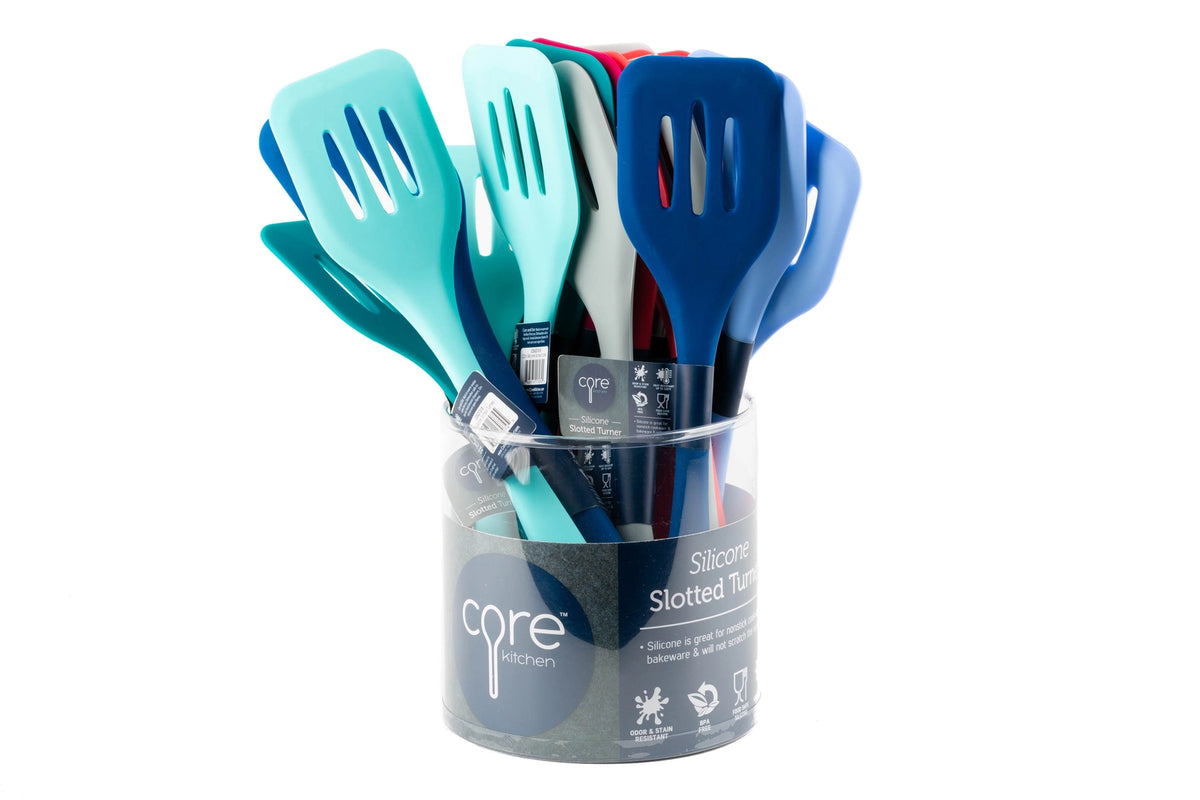 Core Kitchen Silicone Slotted Turner, Assorted