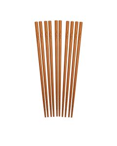 Engraved Bamboo 5 Pair Chopsticks