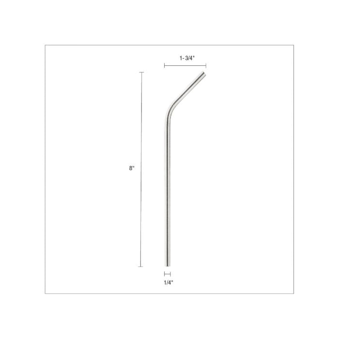 Bent Drink Straws SS S/4 Reusable