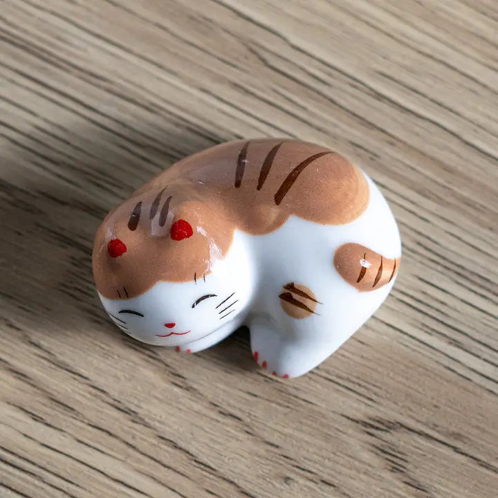 Brown Cat Chopstick Rest