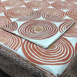 Tablecloth 60x60 Red Circles Orange
