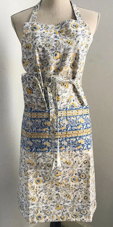 Apron Provence Blue Yellow