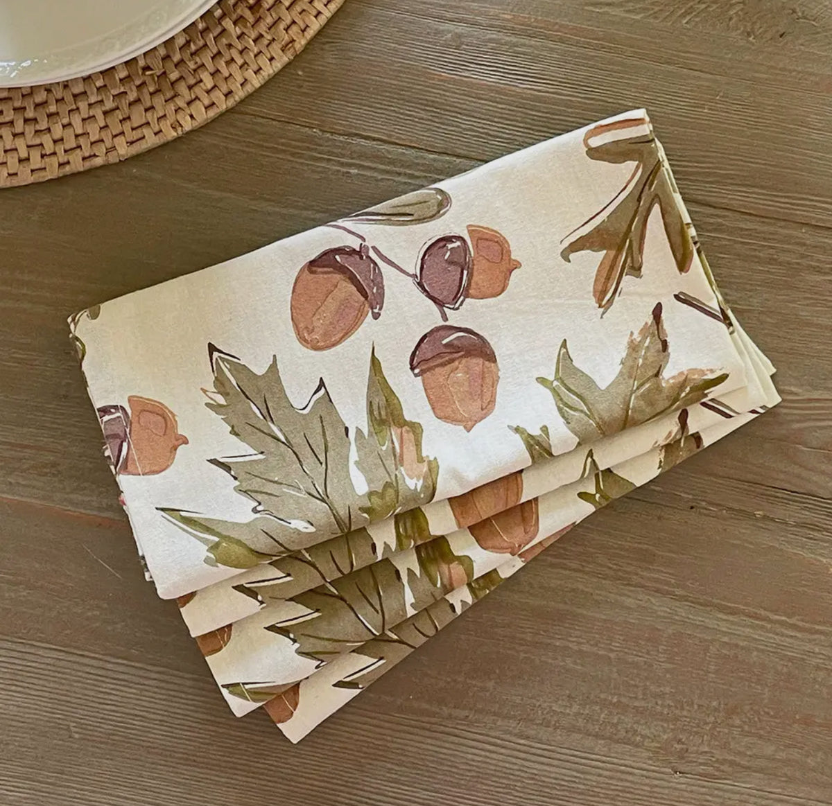 Acorns Napkins S/4