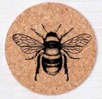 Bee Cork Coasters
