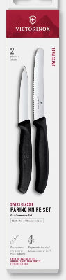 S/2 Utility 4.5" & Paring 3.25" Knives, Black