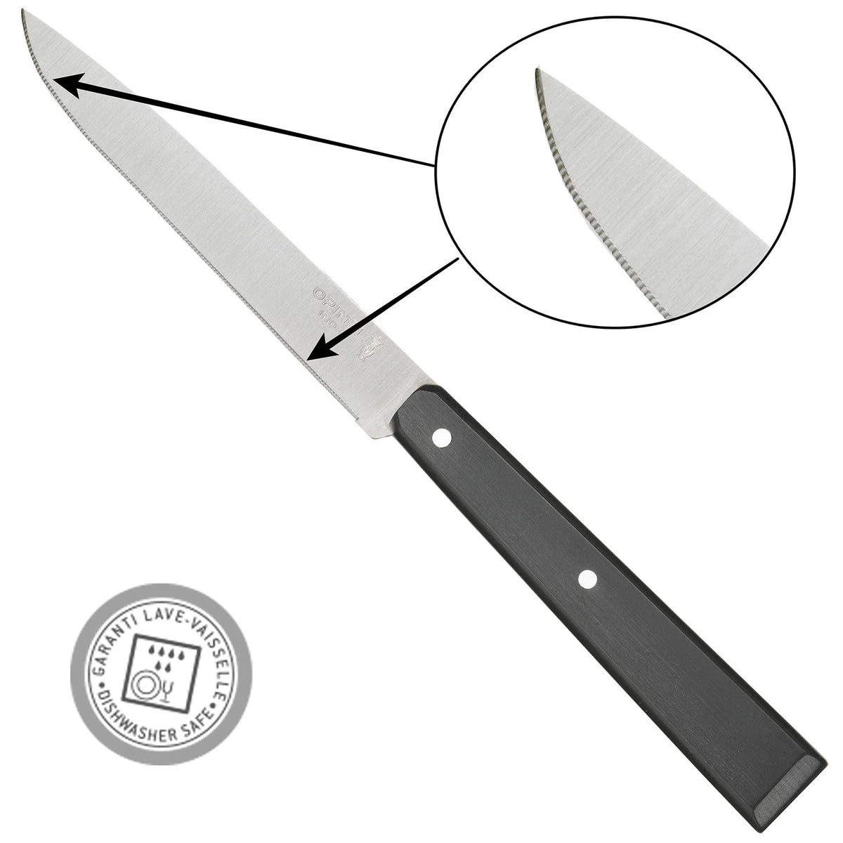 Bon Appetit No.125 Pro S/4, 4.375" S/S Steak Knives, Black