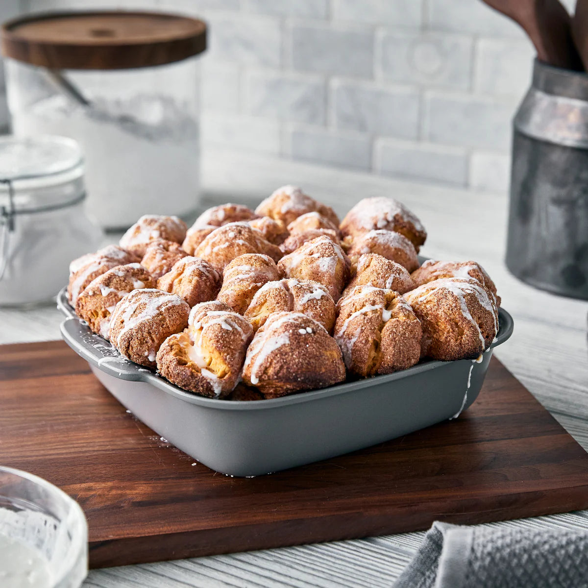 Cast Aluminum Gray 8" Square Premiere Cake Pan