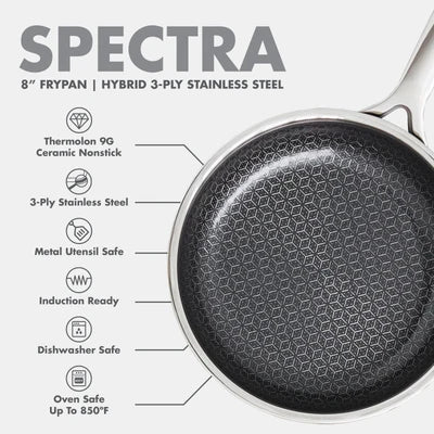 Spectra 8" Hybrid SS Ceramic Frypan