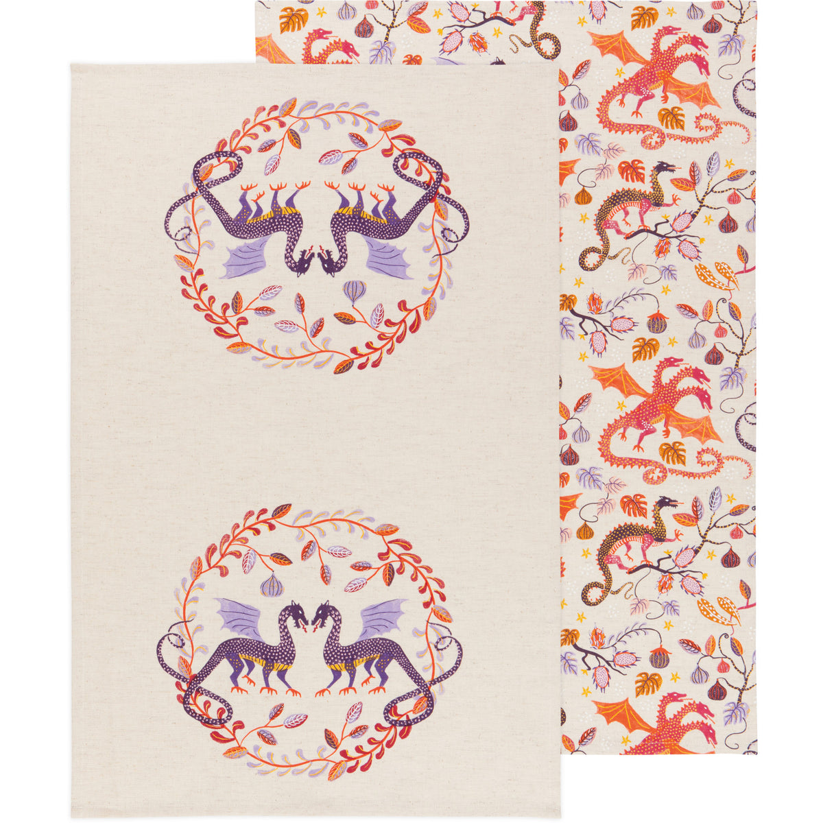 S/2 Ember Linen Cotton Dishtowels