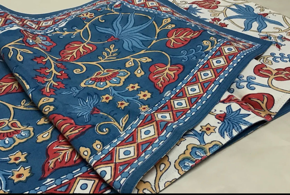Runner 60" Indo Fleur Blue