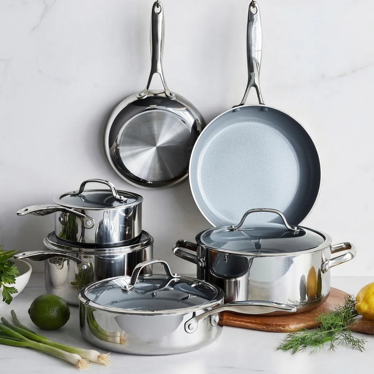 Stainless Steel 10 Piece Set Valencia Pro Pans