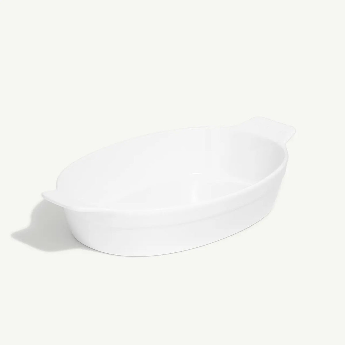 10" x 6.6" Oval White Porcelain Baking Dish