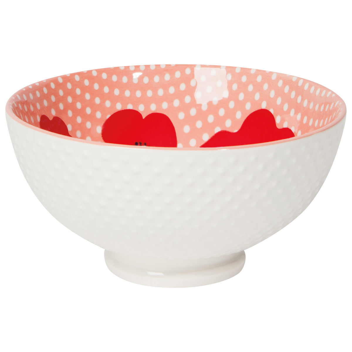 White Poppy 6" Stamped Bowl