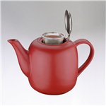 London Ceramic 50oz Teapot Red With Infuser