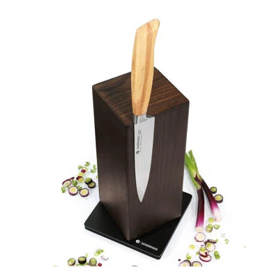 Zassenhaus Spinning Magnetic Knife Block, Dark Wood