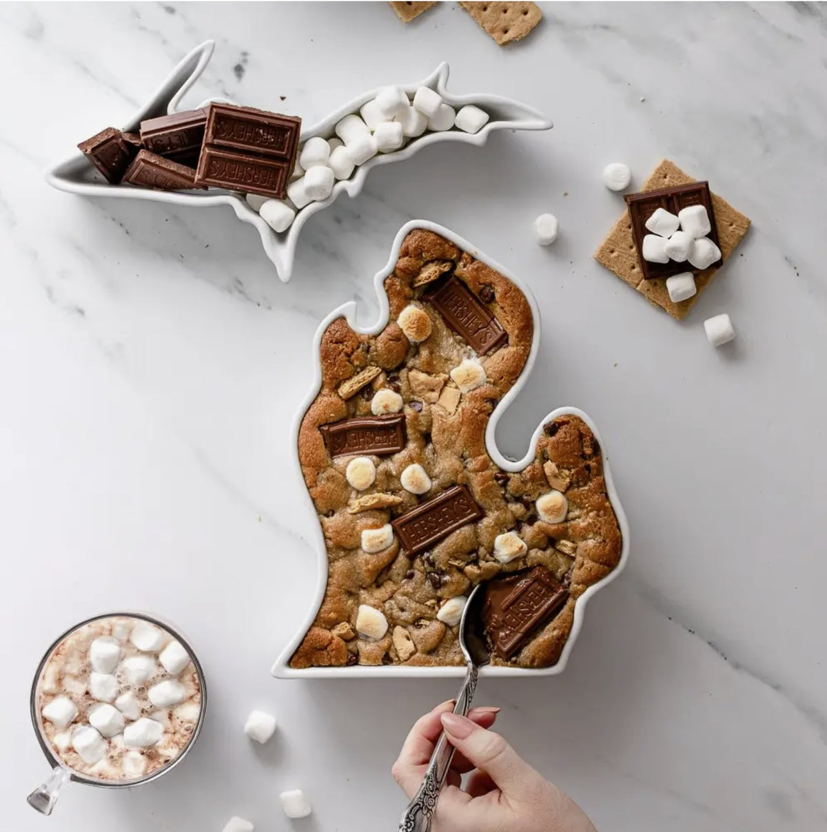 Michigan Upper & Lower Baking Dish Pair, Porcelain