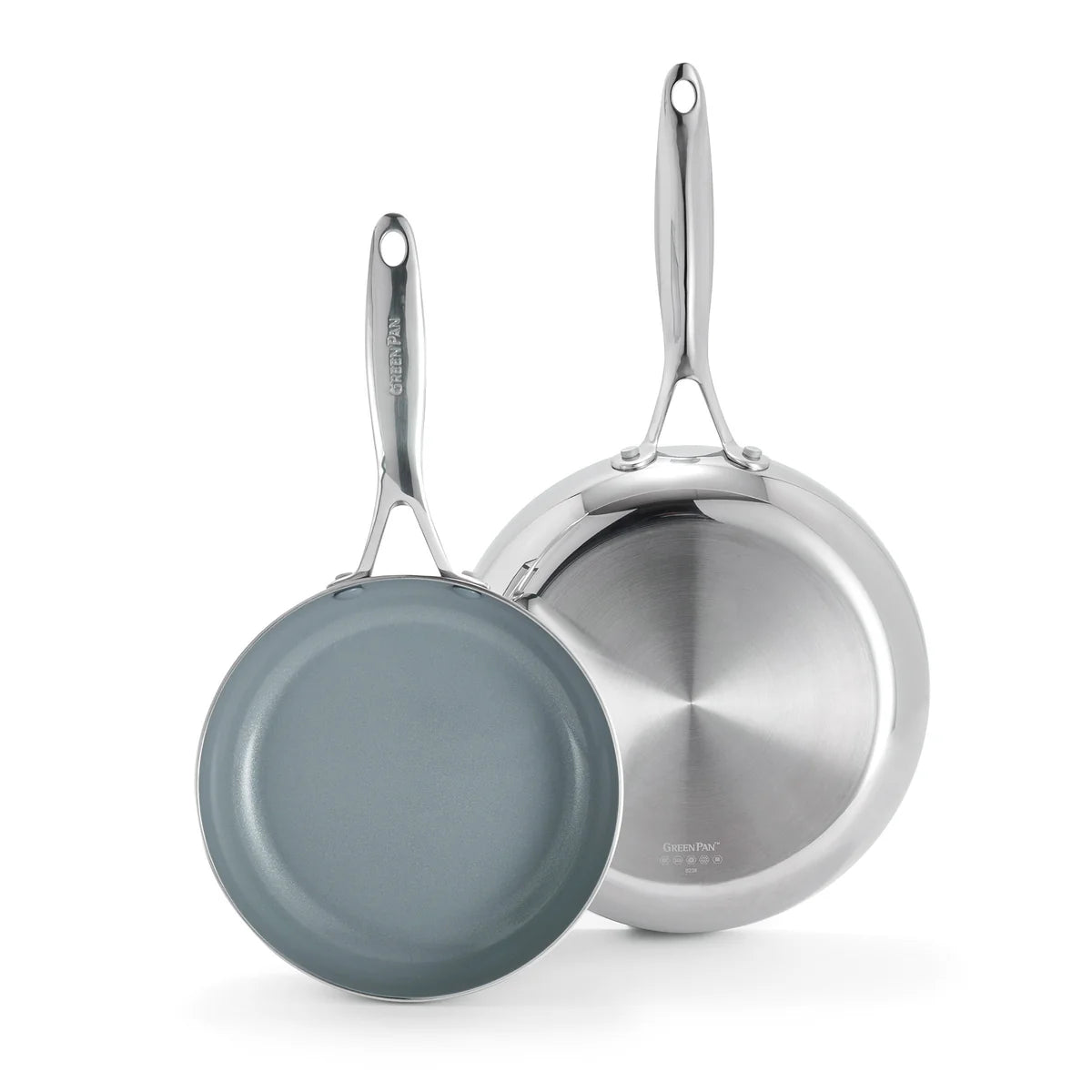 Stainless Steel 8" & 10" Set Valencia Pro Fry Pans