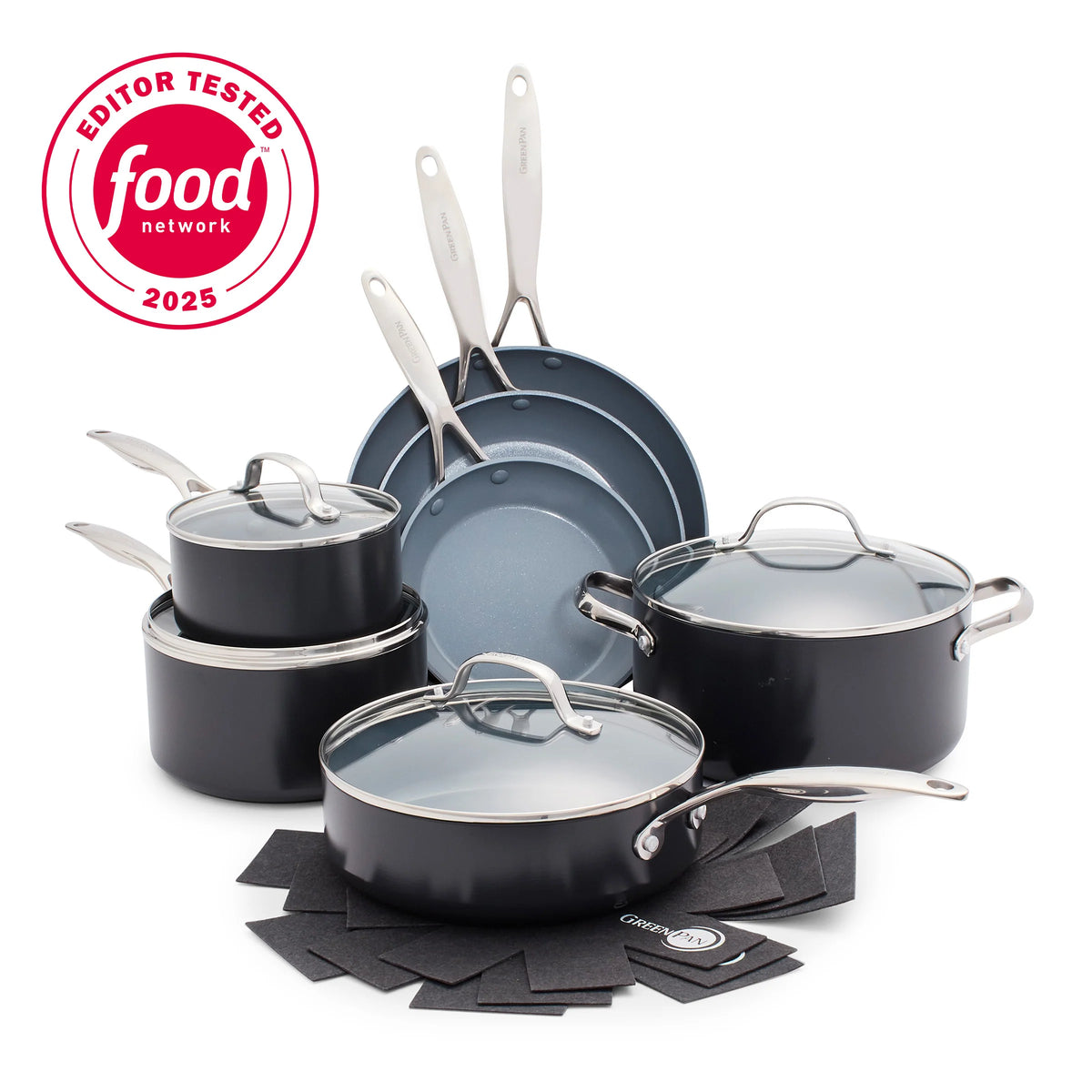 Hard Anodized Gray 11 Piece Set Valencia Pro Pans