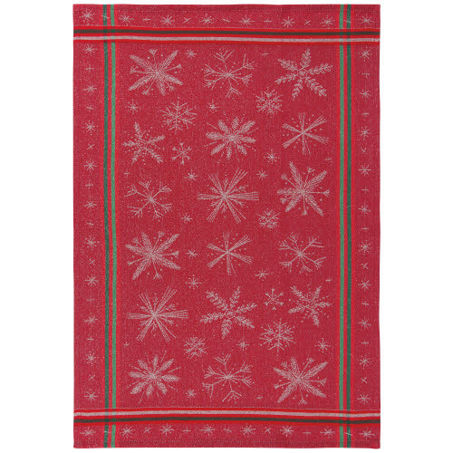 Dish Towel Jacquard Snowflakes Christmas