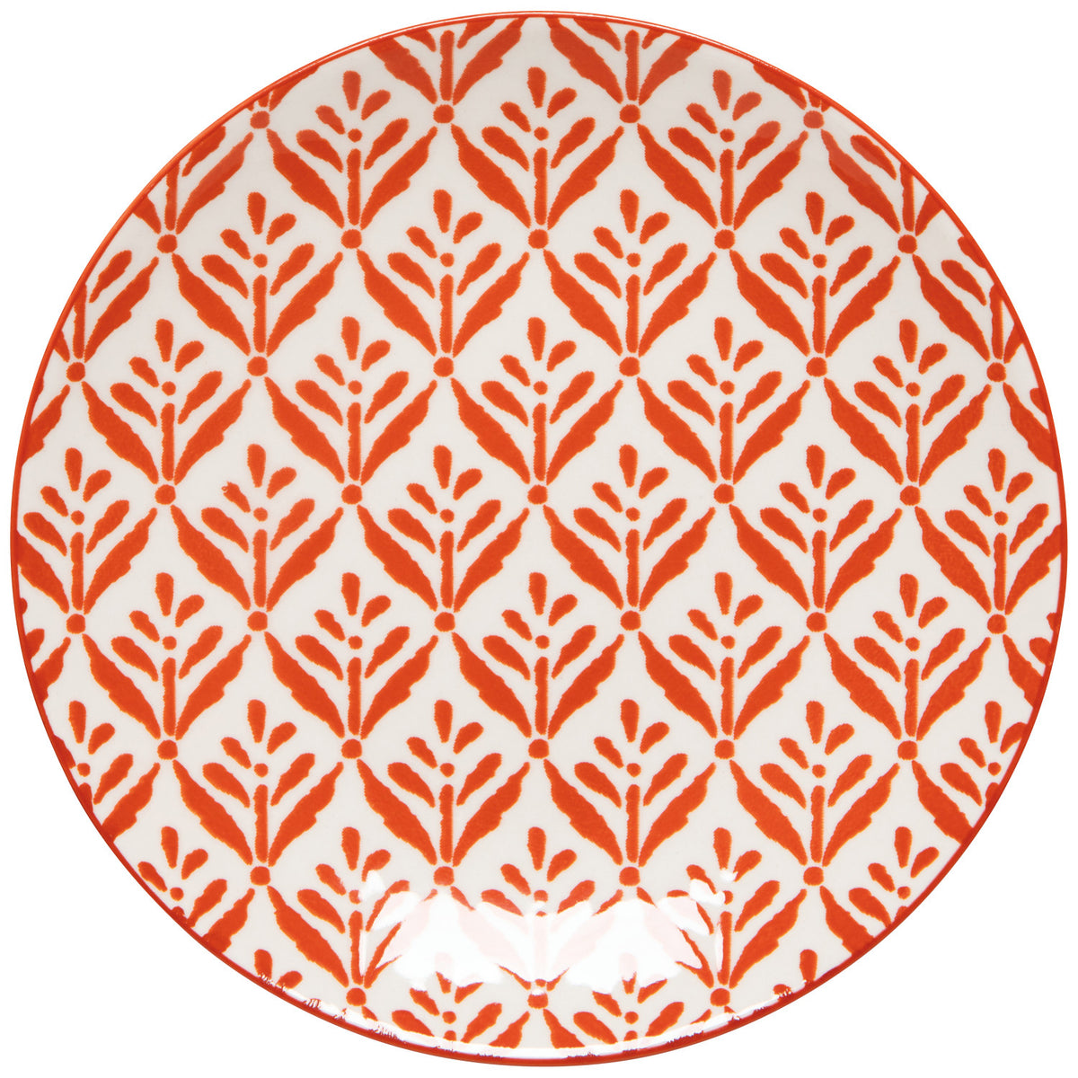 Copper Leaves Stamped 6" Appetizer Plate