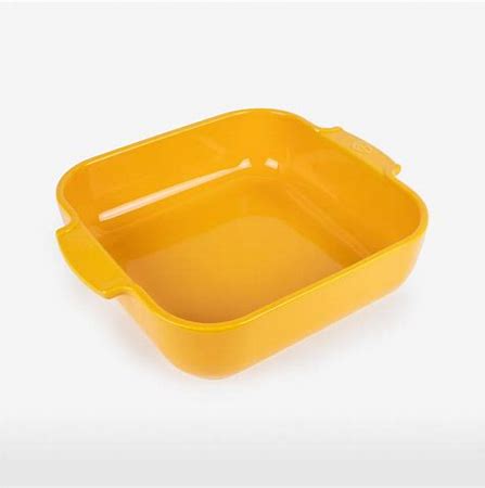 8.25" Square Saffron Yellow Ceramic Baking Dish