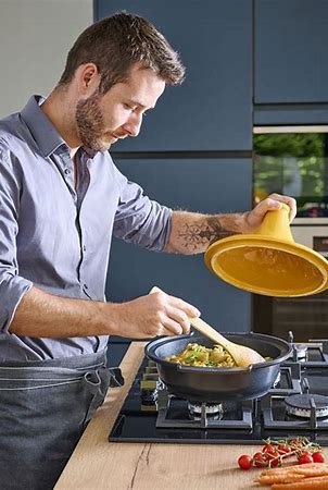 Atlas Tagine SAFFRON YELLOW Ceramic and Aluminum