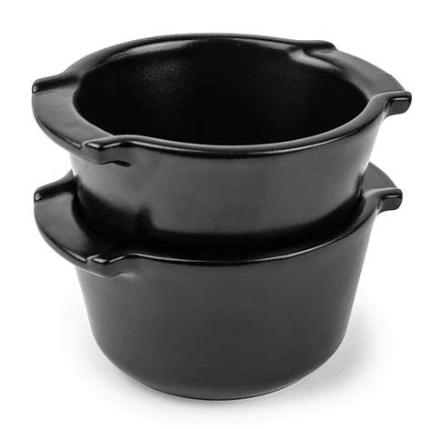 S/2 Slate Ceramic Ramekins Appolia