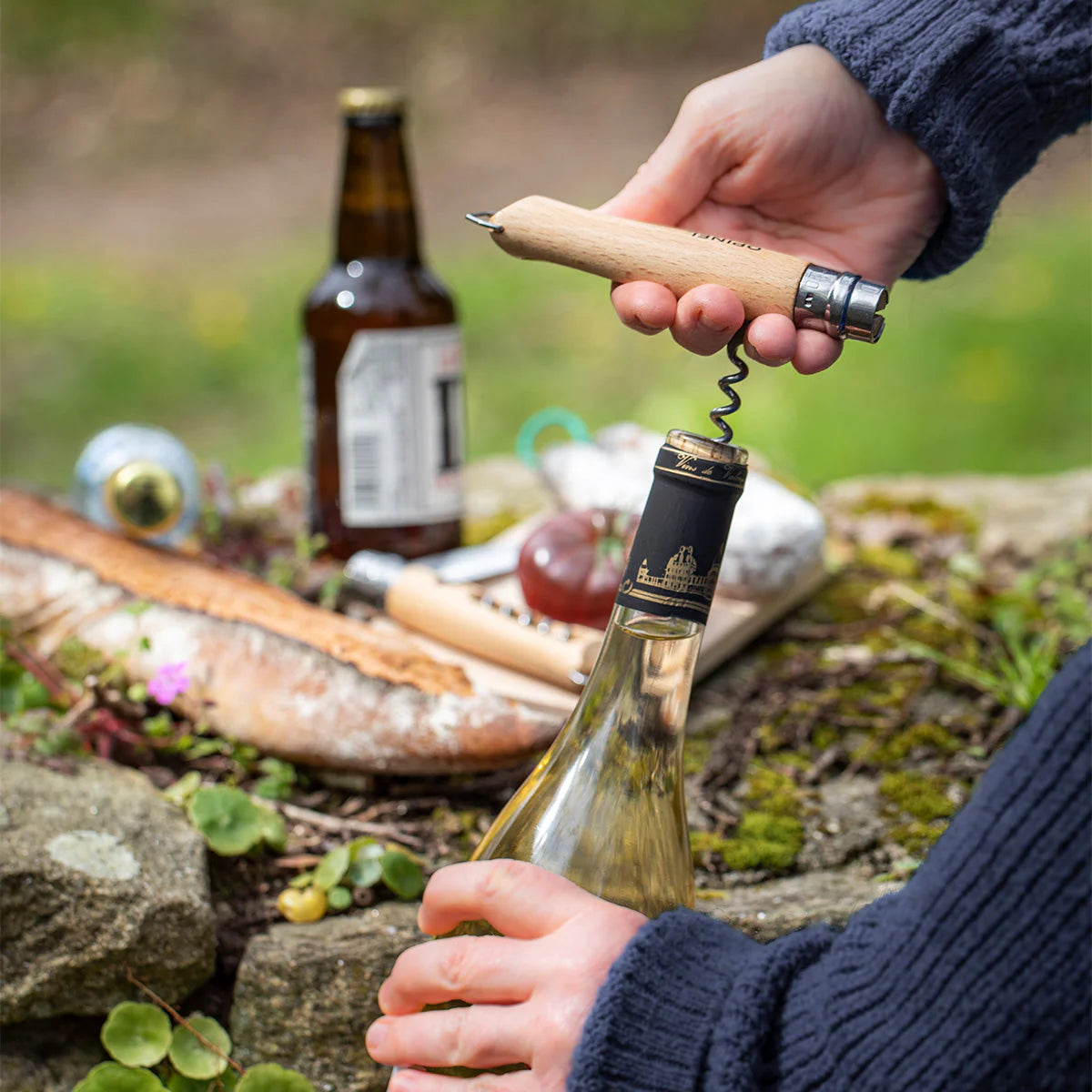 No.10 Corkscrew S/S Folding Knife & Bottle Opener