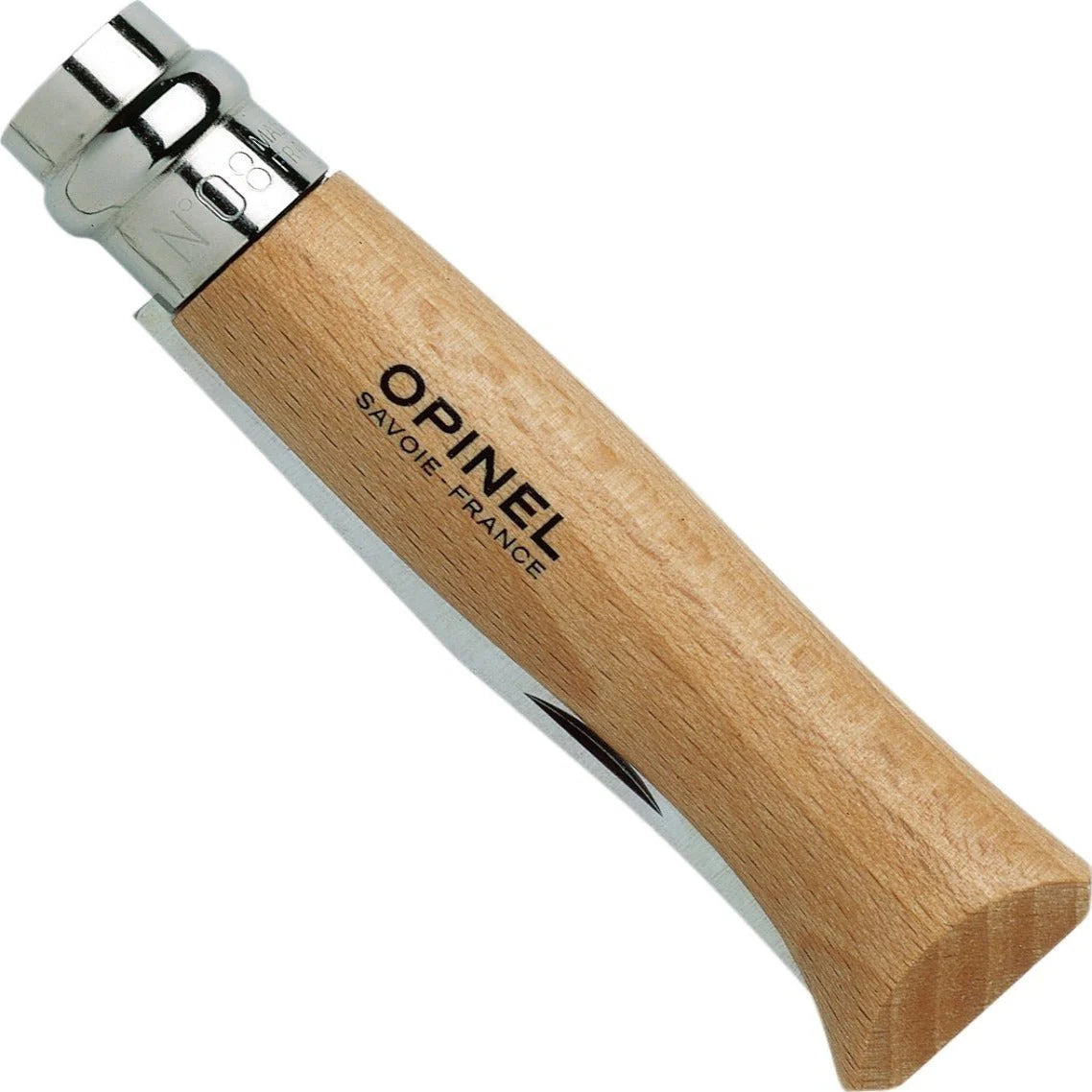 No.08 S/S Folding Knife, Beech Wood