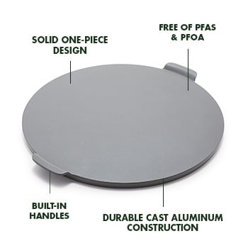 Cast Aluminum Gray 16.5" Round Premiere Pizza Pan