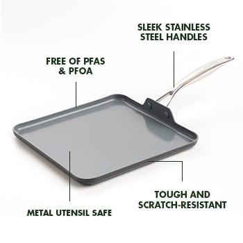 Hard Anodized 11" Square Valencia Pro Griddle