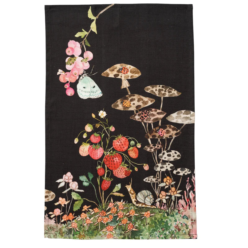 Snail in the Night Tea Towel