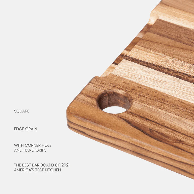 Edge Grain 8x8 Marine Bar Board w/Corner Hole