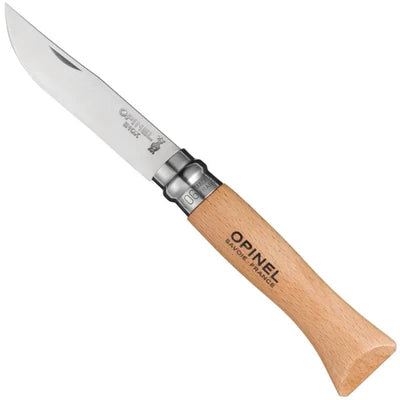 No.06 S/S Folding Knife, Beech Wood