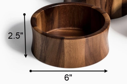 Concave Wood Salad Bowl Individual