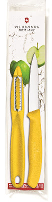 S/2 Peeler & Paring 3.25" Knives, Yellow