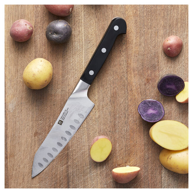 Pro 5.5" Rocking Santoku Knife, Hollow Edge