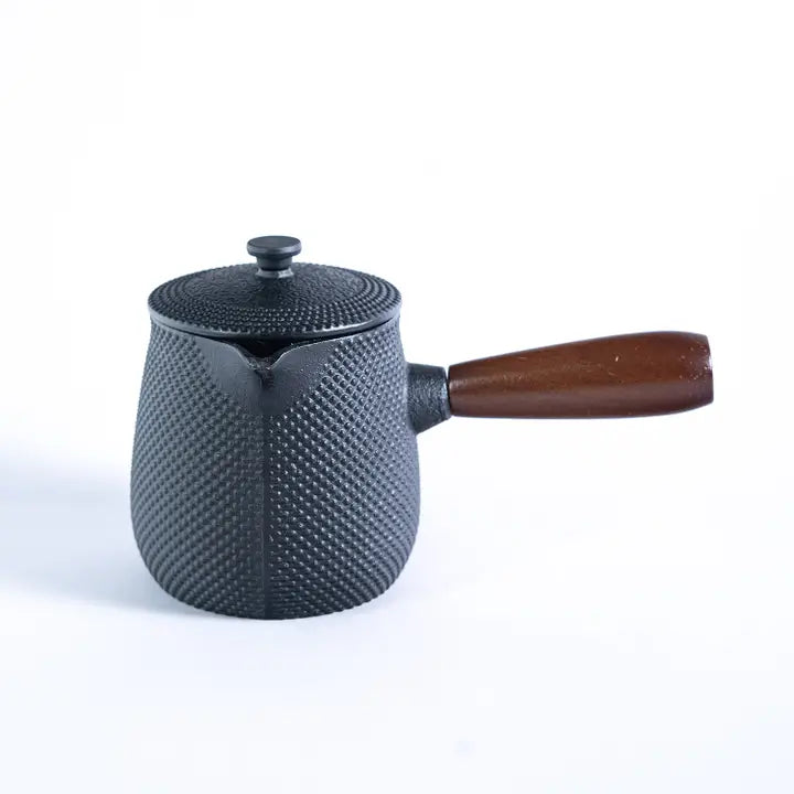 Black 18.5oz Kyusu Cast Iron Tea/Coffee