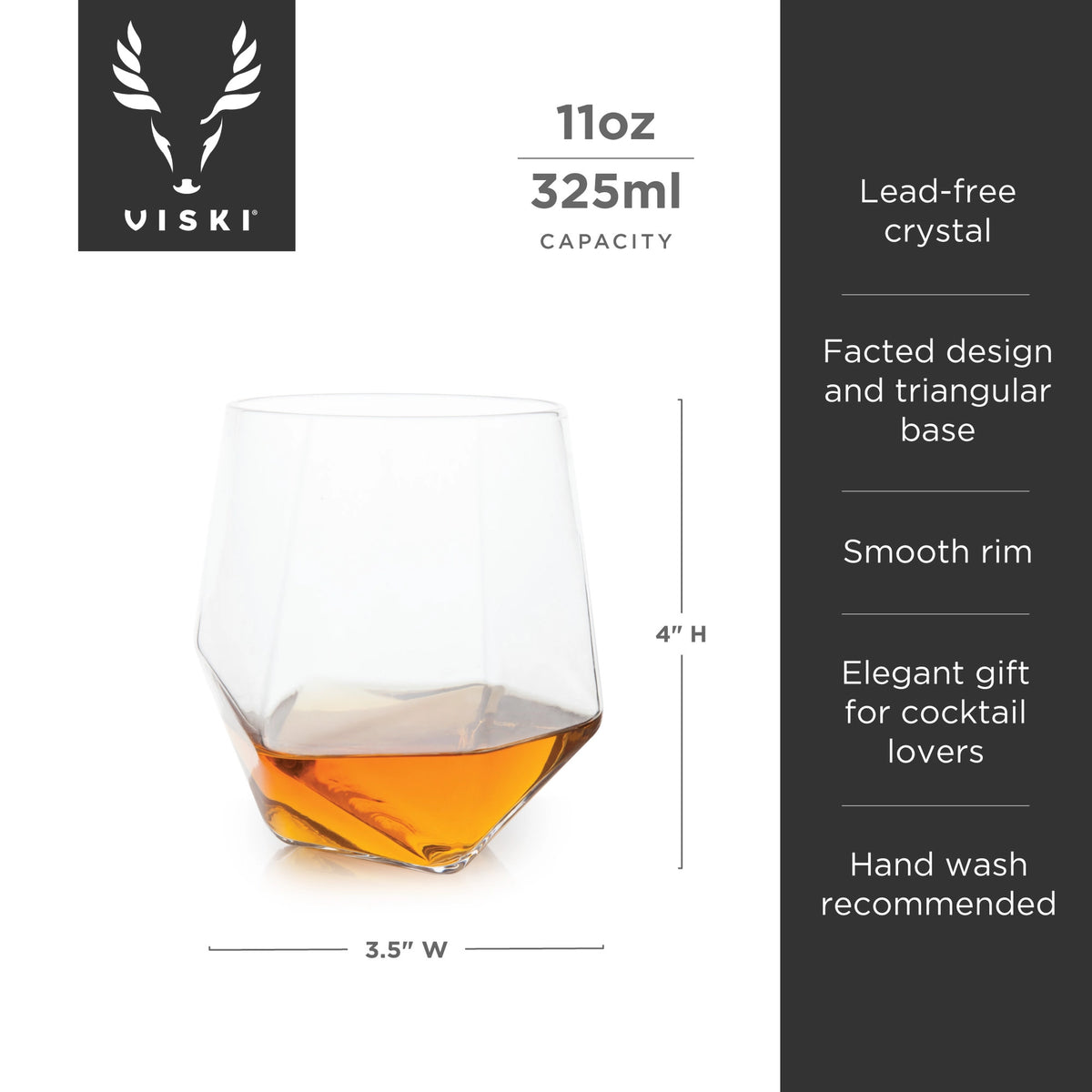 S/2 Faceted Crystal Tumblers, Seneca