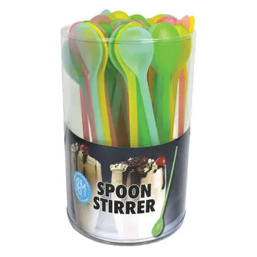 Plastic Stirrer Spoon CDU Assorted