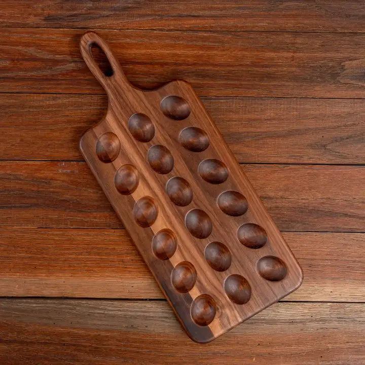 Walnut 18ct Deviled Egg Tray