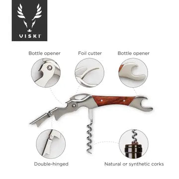Admiral Rosewood Corkscrew & Foil Cutter