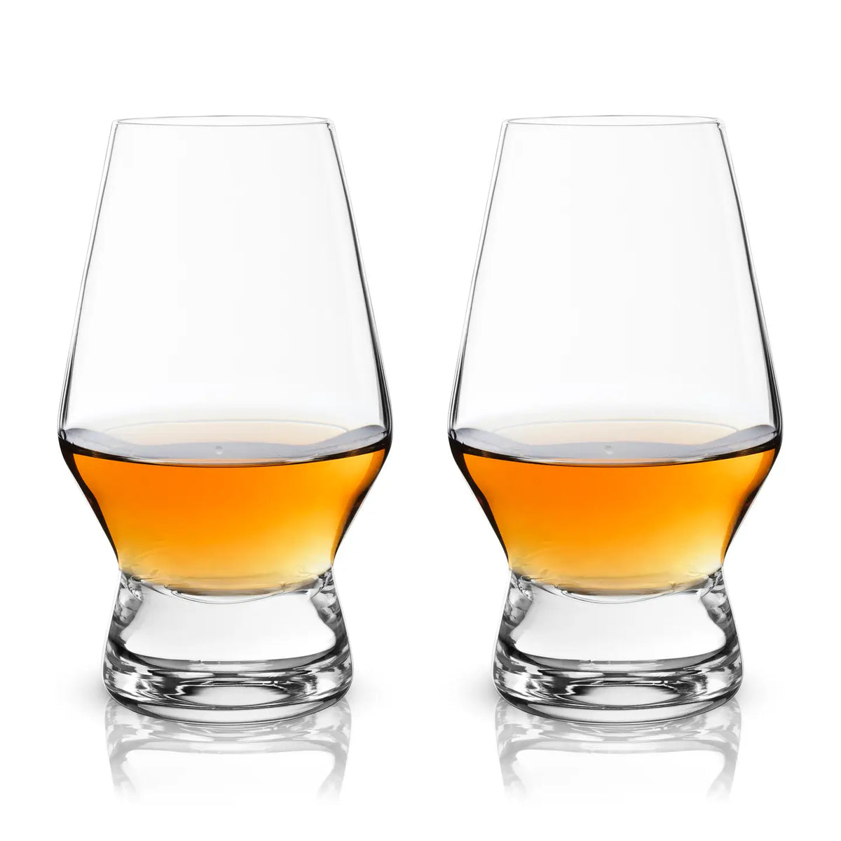 S/2 Raye Footed Crystal Scotch Glasses