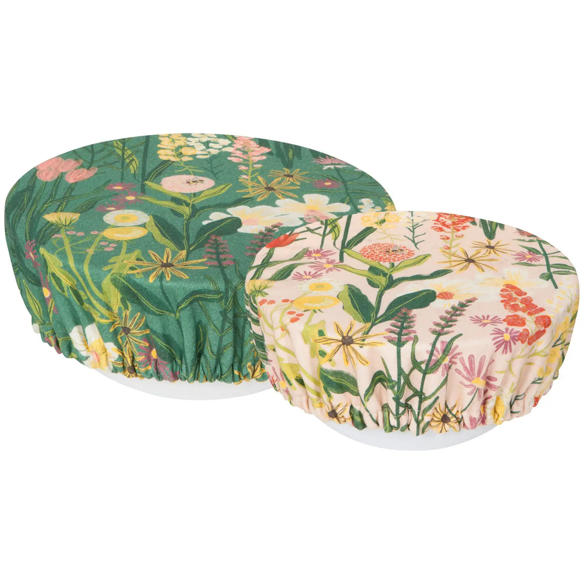 Bees Blooms S/2 Bowl Covers