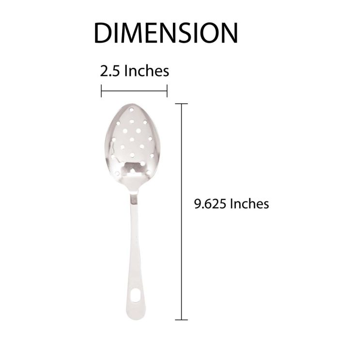 Stainless 9" Pierced Serving Spoon